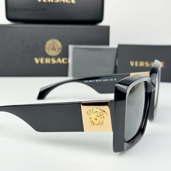 Versace Women Sunglasses Black Grey Butterfly VE4467U GB1/87 BRAND NEW main image 5